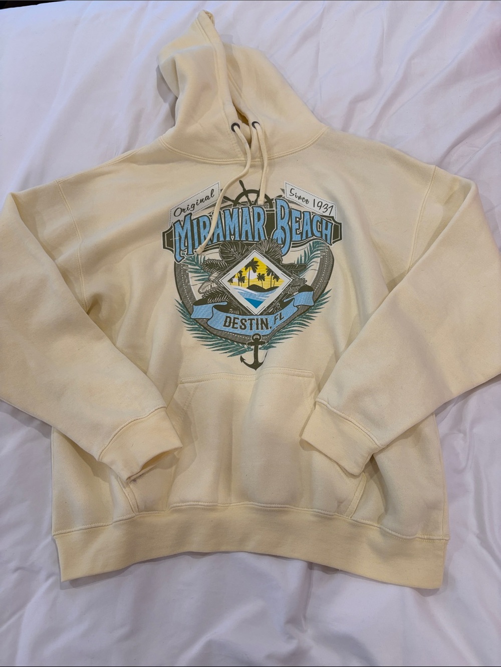 Cream Destin FL Graphic Pullover Hoodie